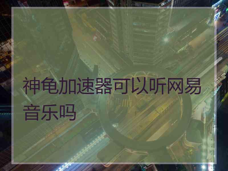 神龟加速器可以听网易音乐吗