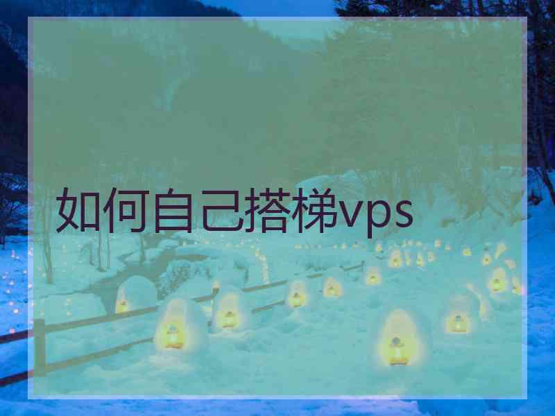 如何自己搭梯vps