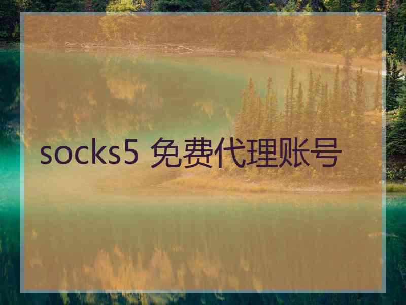 socks5 免费代理账号