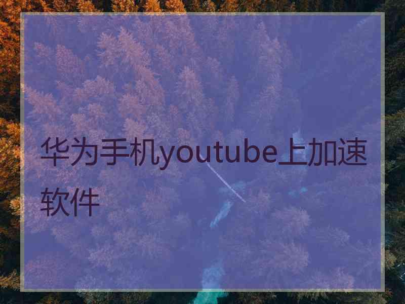 华为手机youtube上加速软件